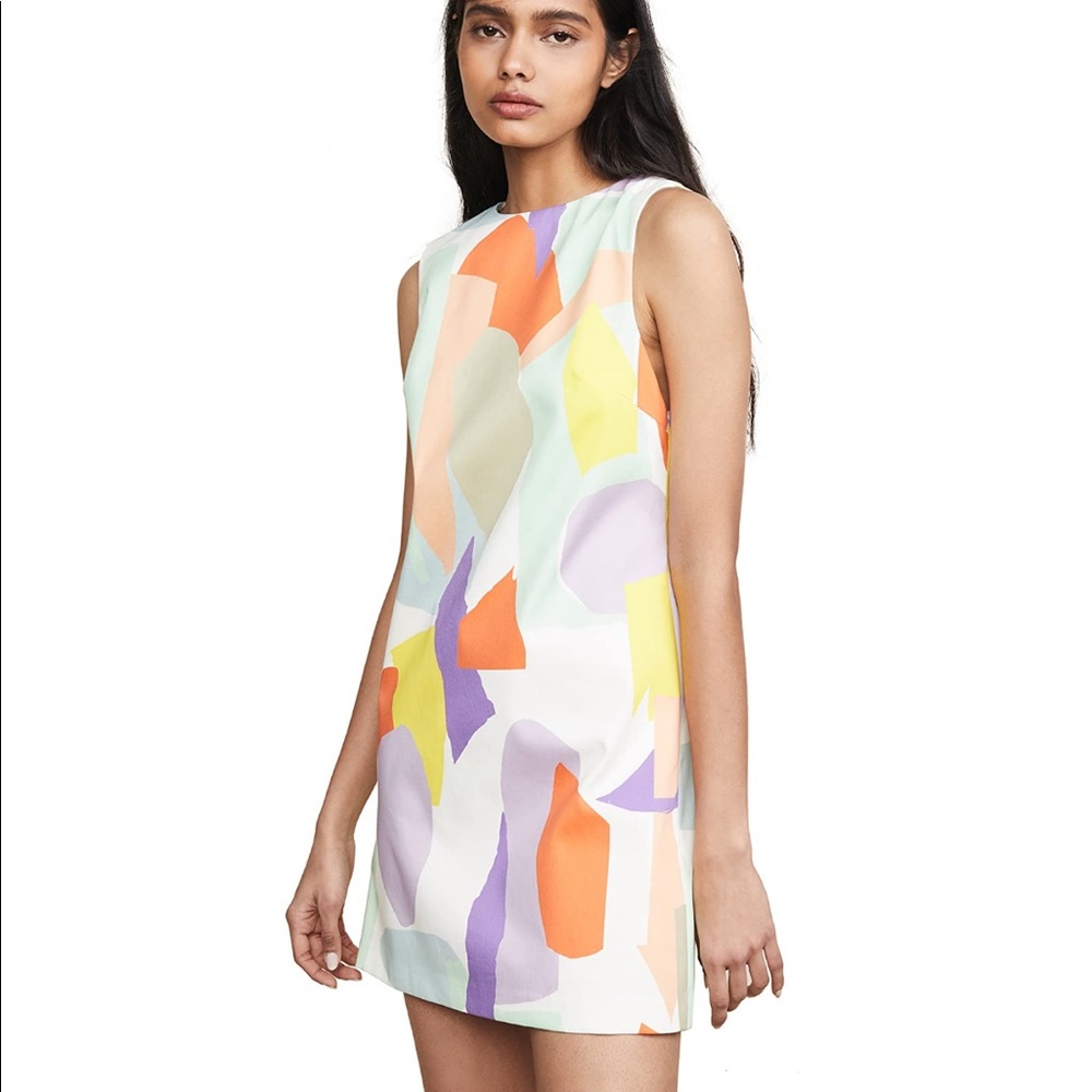 Alice and Olivia Clyde Rainbow Shift Dress